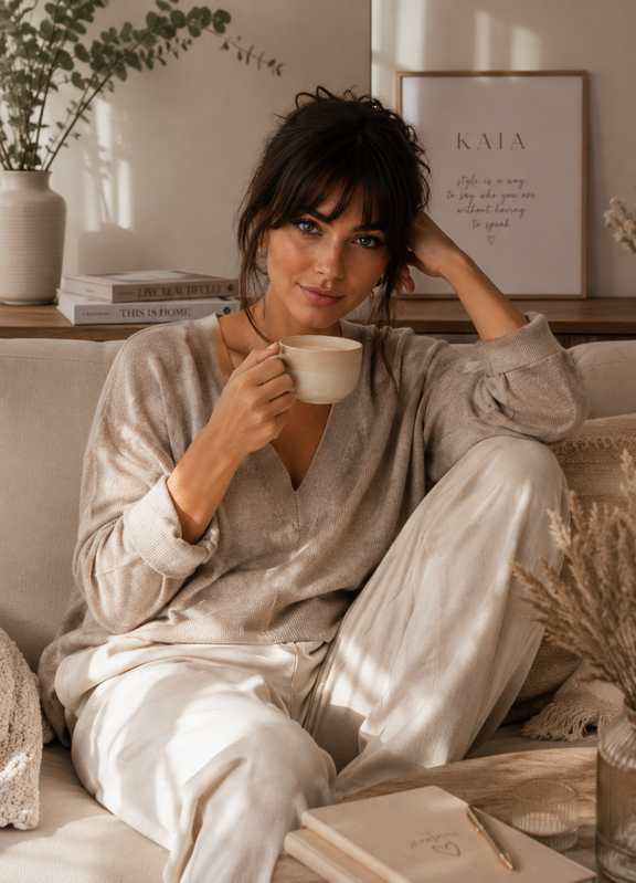 Kaia mit Kaffee